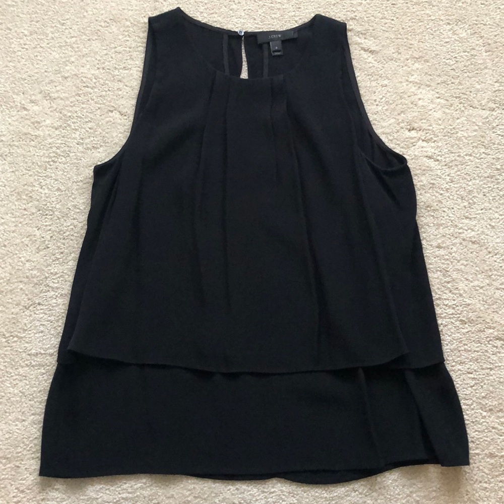 J. Crew sleeveless tiered blouse